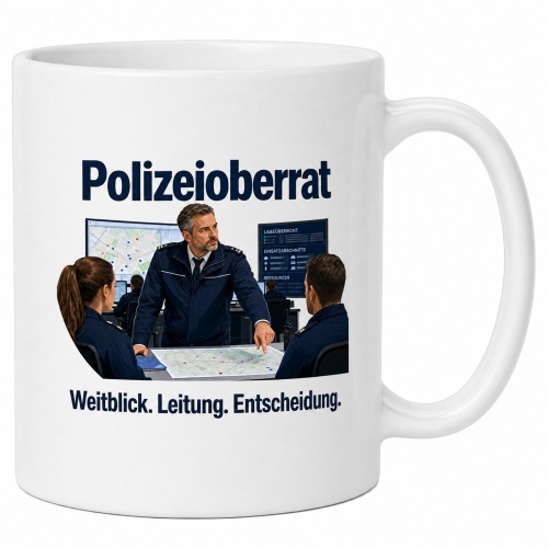 Tasse »Polizeioberrat – Weitblick. Leitung....