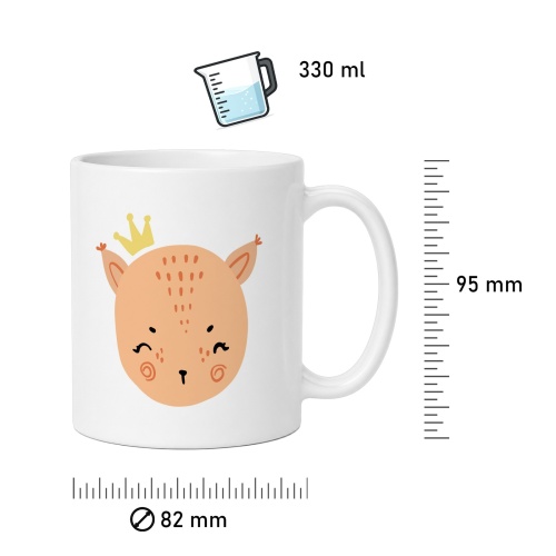 Tasse »Tiermotiv mit Krone«