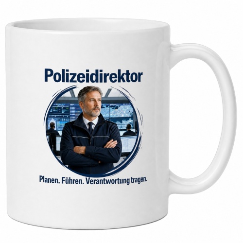 Tasse »Polizeidirektor – Planen. Führen....