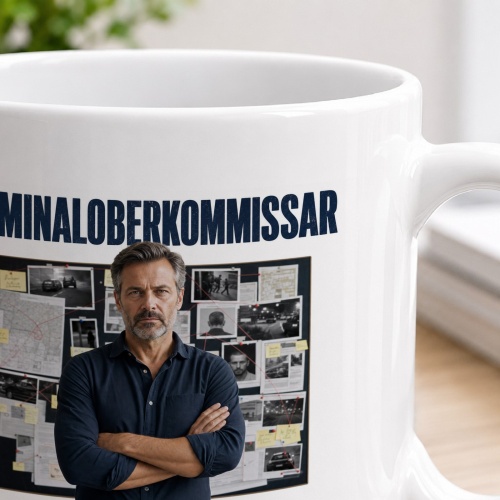 Tasse »Kriminaloberkommissar – Ermitteln. Analysieren. Aufklären.«