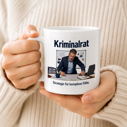 Tasse »Kriminalrat – Strategie für komplexe Fälle«