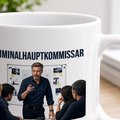 Tasse »Kriminalhauptkommissar – Erfahrung findet Zusammenhänge«