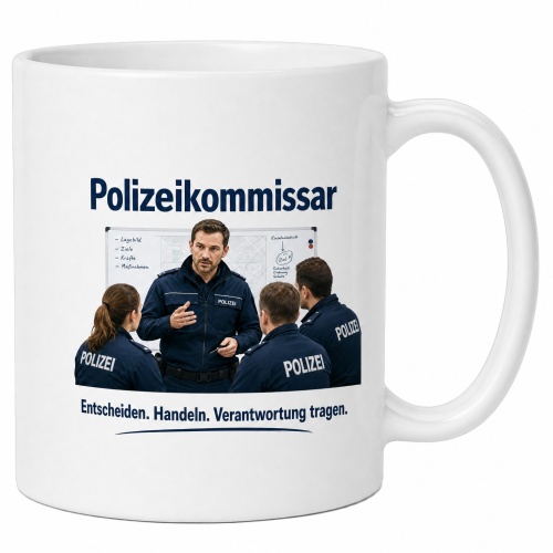 Tasse »Polizeikommissar – Entscheiden....