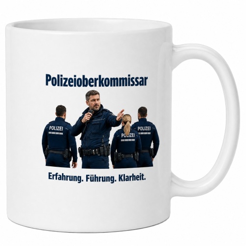 Tasse »Polizeioberkommissar – Erfahrung....