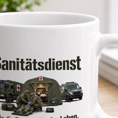 Tasse »Sanitätsdienst – Für die Truppe. Für das Leben.«