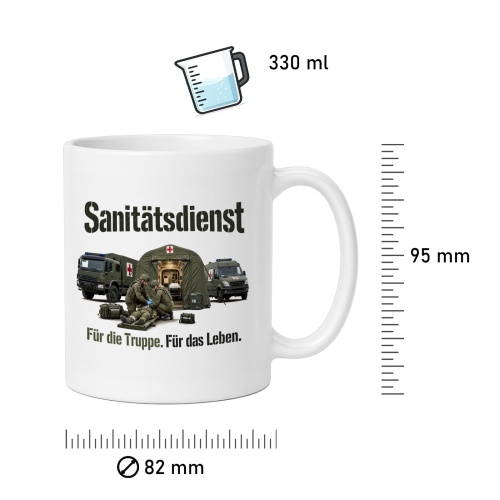 Tasse »Sanitätsdienst – Für die Truppe. Für das Leben.«