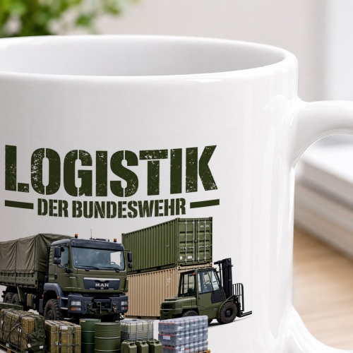 Tasse »Logistik der Bundeswehr – Ohne Nachschub kein Auftrag«