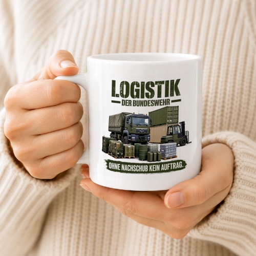 Tasse »Logistik der Bundeswehr – Ohne Nachschub kein Auftrag«
