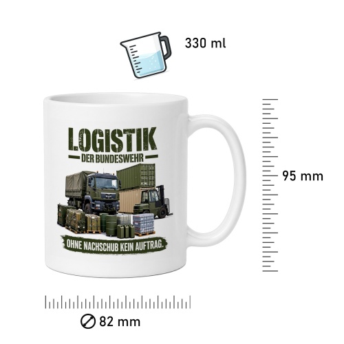 Tasse »Logistik der Bundeswehr – Ohne Nachschub kein Auftrag«
