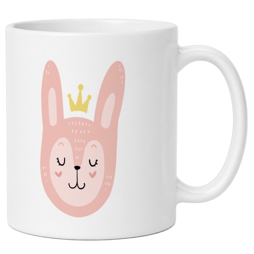 Tasse »Rosa Häschen mit Krone«