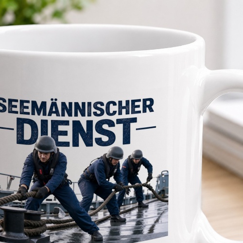 Tasse »Seemännischer Dienst – Wind. Wasser. Verantwortung.«