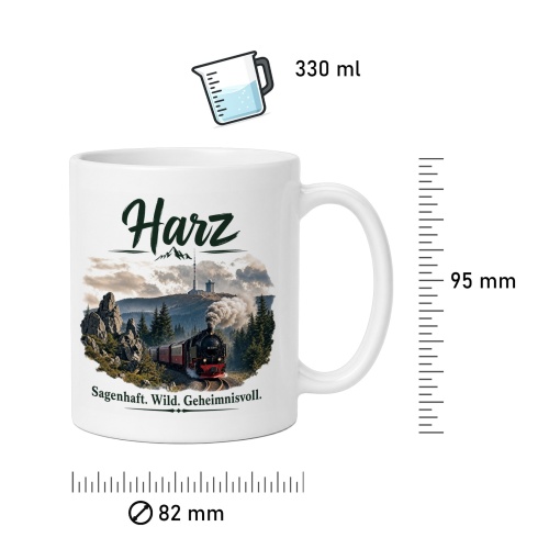 Tasse »Harz – Sagenhaft. Wild. Geheimnisvoll.«