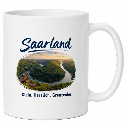 Tasse »Saarland – Klein. Herzlich....