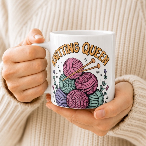 Tasse »Knitting Queen«