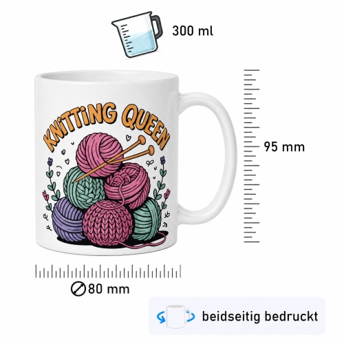 Tasse »Knitting Queen«