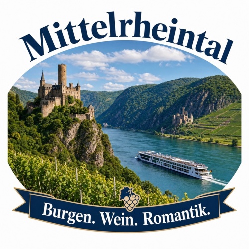 Tasse »Mittelrheintal – Burgen. Wein....