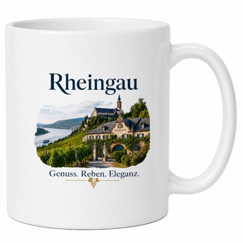 Tasse »Rheingau – Genuss. Reben. Eleganz.«