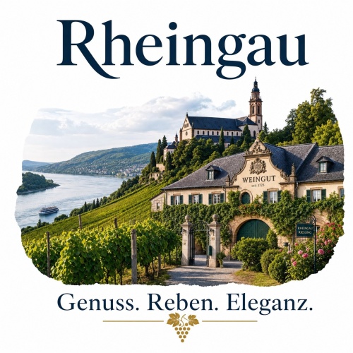 Tasse »Rheingau – Genuss. Reben. Eleganz.«