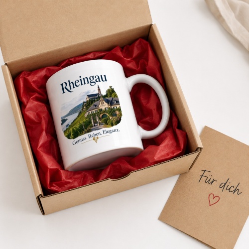 Tasse »Rheingau – Genuss. Reben. Eleganz.«