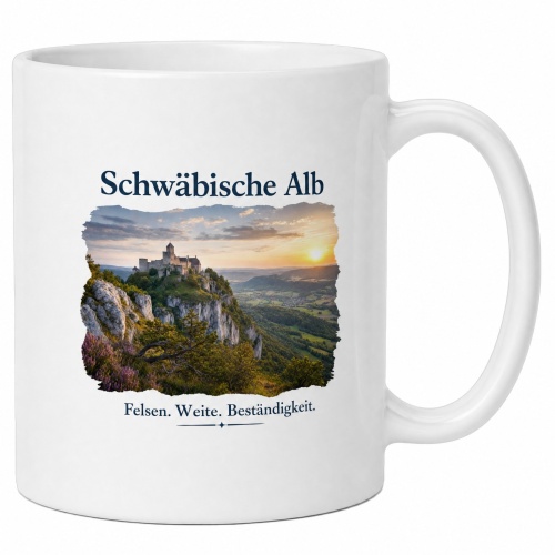 Tasse »Schwäbische Alb – Felsen. Weite....