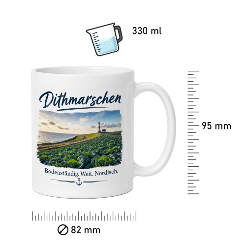 Tasse »Dithmarschen – Bodenständig. Weit. Nordisch.«