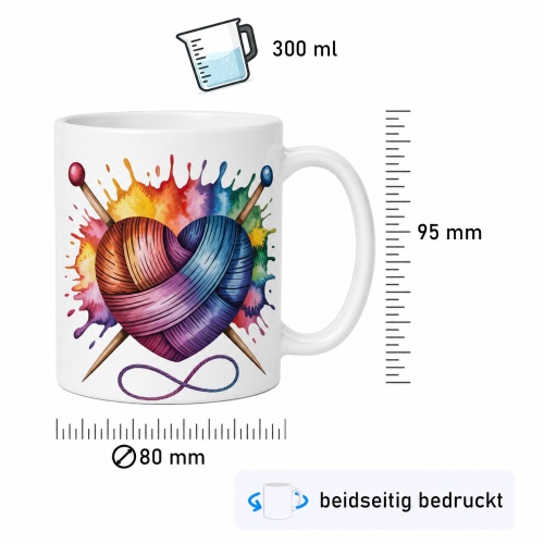 Tasse »Stricken mit Herz«