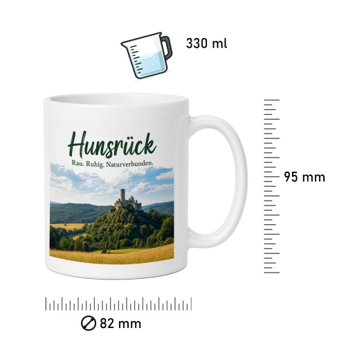 Tasse »Hunsrück – Rau. Ruhig. Naturverbunden.«