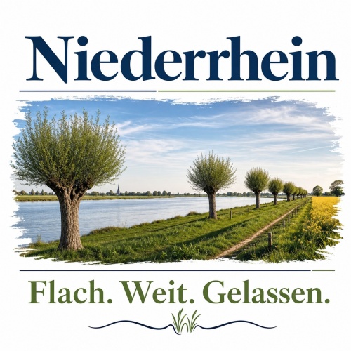 Tasse »Niederrhein – Flach. Weit....