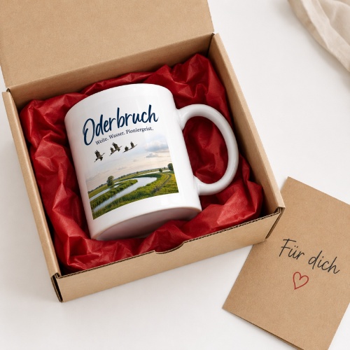 Tasse »Oderbruch – Weite. Wasser. Pioniergeist.«