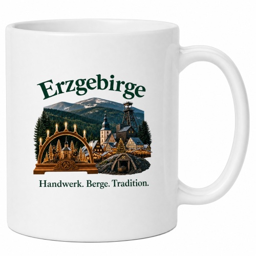Tasse »Erzgebirge – Handwerk. Berge....