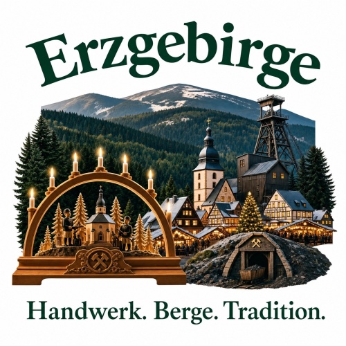 Tasse »Erzgebirge – Handwerk. Berge....