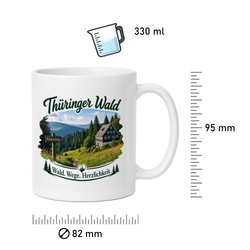 Tasse »Thüringer Wald – Wald. Wege. Herzlichkeit.«