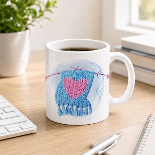 Tasse »Strickherz«