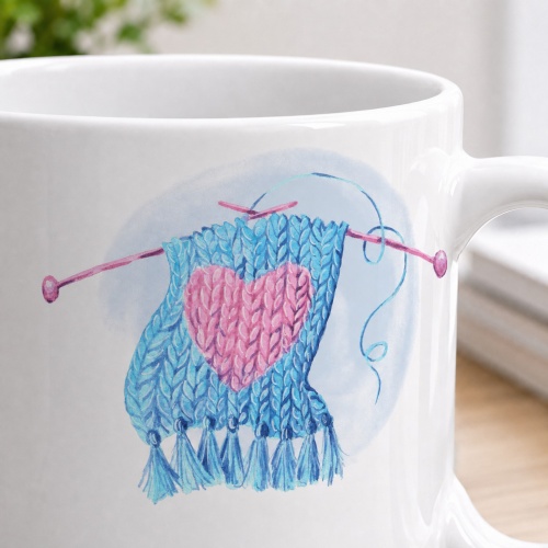 Tasse »Strickherz«