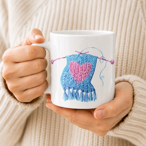 Tasse »Strickherz«