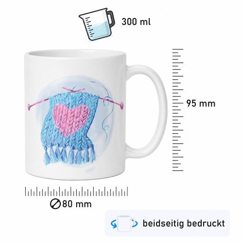 Tasse »Strickherz«