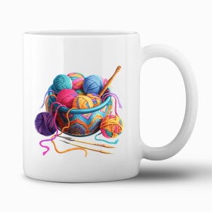 Tasse "Korb mit Wolle"