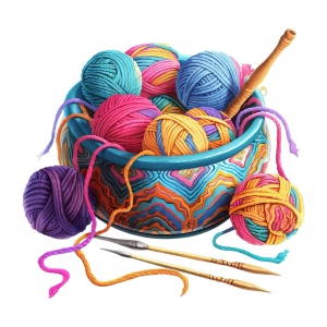 Tasse "Korb mit Wolle"