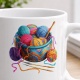 Tasse »Bunte Wollknäuel & Stricknadeln«
