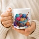 Tasse »Bunte Wollknäuel & Stricknadeln«
