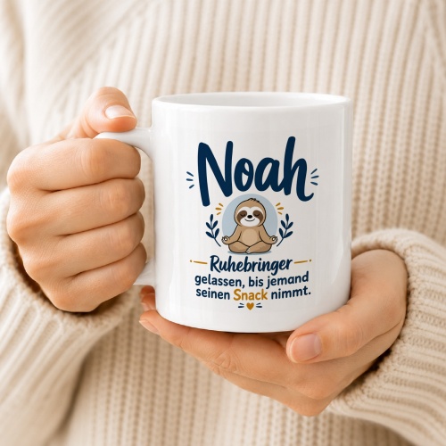 Tasse »Noah – Ruhebringer, bis jemand seinen Snack nimmt«