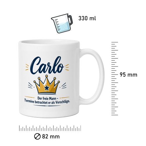 Tasse »Carlo – Der freie Mann«