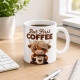Tasse »But First Coffee« mit Häkel-Kuh-Motiv