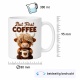 Tasse »But First Coffee« mit Häkel-Kuh-Motiv