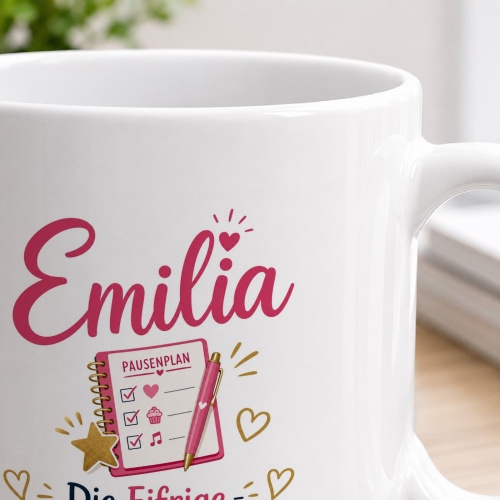 Tasse »Emilia – Die Eifrige hat sogar für die Pause einen Plan«