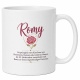 Tasse »Romy Namensdefinition & Rose«
