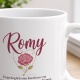 Tasse »Romy Namensdefinition & Rose«