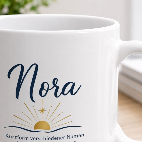 Tasse »Nora – Bedeutung & Namensmotiv«