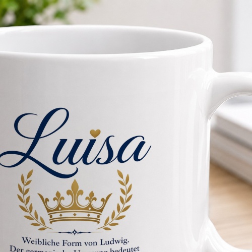 Tasse »Luisa – Bedeutungs-Name & Krone«