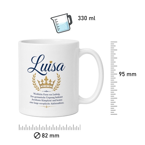 Tasse »Luisa – Bedeutungs-Name & Krone«